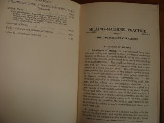 Old MILLING - MACHINE PRACTICE / WORK Book INDEXING MACHINIST METAL - WORK MACHINERY 5
