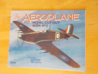 Aeroplane Model Cut Out Book No.  2 Dean & Son Ltd Hurricane,  Beaufort,  Wellington