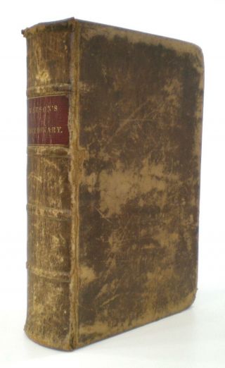 Biblical & Theological Dictionary - History,  Customs Of Jews By Watson 1837 Ed.
