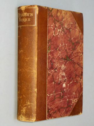 Poetical Of John Milton (1888) Leather Bound Book Paradise Lost & Regained