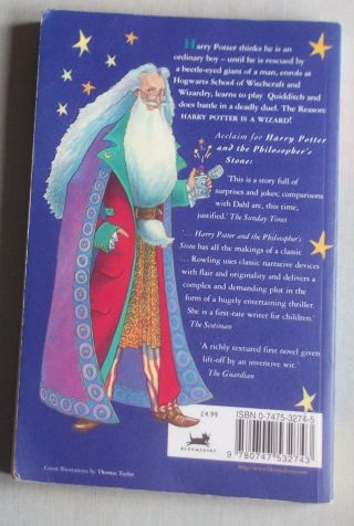 J.  K.  Rowling HARRY POTTER AND THE PHILOSOPHER ' S STONE 1st/42nd Bloomsbury pb 2