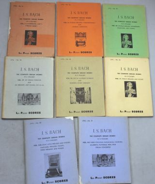 6x The Complete Organ J.  S.  Bach Organ Sheet Music Lea Pocket Scores - C94