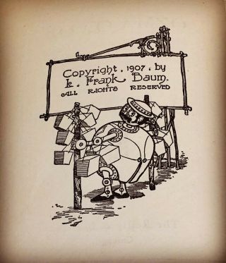 “Ozma Of Oz” - L.  Frank Baum The Reilly Lee Co 1907 3