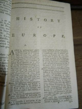 1783 GENERAL INDEX TO THE ANNUAL REGISTER FROM 1758 TO 1780 CONGRESS AMERICA ^ 4