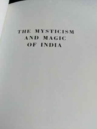 McGill.  Ormond.  The Mysticism and Magic of India.  1977.  Occult SIGNED magick 3