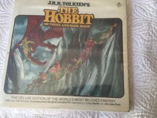 1st Edition The Hobbit J.  R.  R.  Tolkien Illus.  Hc Abrams 1977 Rankin And Bass