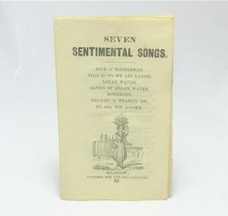 Scottish Ballads Seven Sentimental Songs Sir Walter Scott