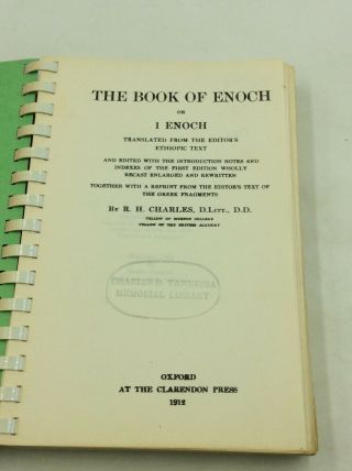 THE BOOK OF ENOCH by R.  H.  Charles,  trans.  - 1964 - Coptic Christianity - Ethiopia 2