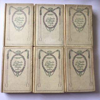 The Count Of Monte Cristo - In French,  Nelson C.  1924,  Set Of 6 Volumes.