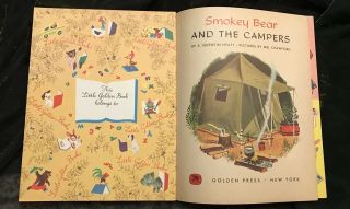 3 VINTAGE / SMOKEY THE BEAR / LITTLE GOLDEN BOOKS / 2 First Ed.  | 1 Third Ed. 8
