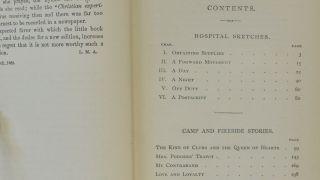 Hospital Sketches 1892 Louisa M Alcott Camp and Fireside Stories w Illustrations 5