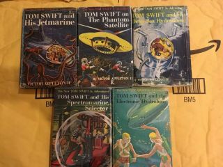 SALE65 Set of Tom Swift Jr.  Adventure Books - 2 9 11 15 18 Blue DJ HB - PC 2