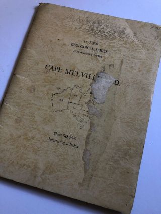 Cape Melville 1965 Sheet Sd/55 - 9 Geological Series Mineral Resource Map