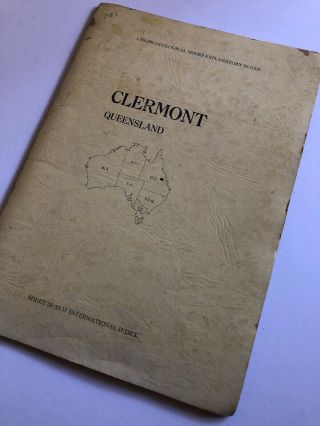 Clermont Queensland 1969 Sheet Sf/55 - 11 Geological Series Mineral Resource Map