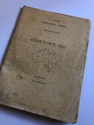 Cooktown Queensland 1965 Sheet Sd/55 - 13 Geological Series Mineral Resource Map