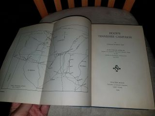 Hood ' s Tennessee Campaign,  RARE 1st Edition 1929,  by Thomas Robson Hay 5