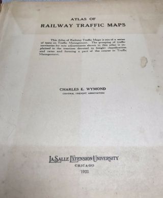1923 Atlas Of Railway Traffic Maps Charles Wymond 3