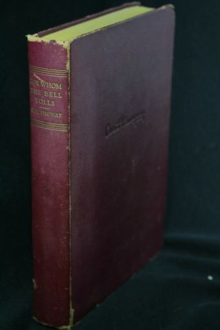 Old Book For Whom The Bell Tolls By Ernest Hemingway Red Hardback 1940 1st Ed