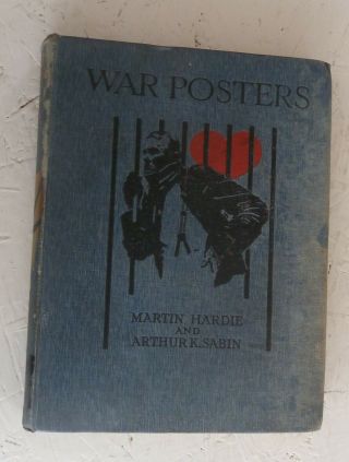 Vintage Book 1920 War Posters Hardie & Sabin World War One Wwi Illustrated H/b