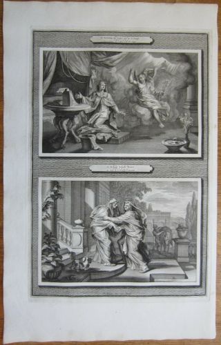 Mortier: Bible Print Annunciation Mary Angel Large Folio - 1700 2