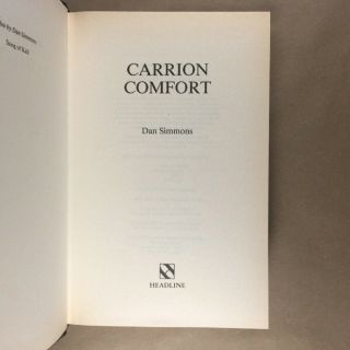 Carrion Comfort by Dan Simmons (First UK Edition,  Hardcover in Jacket) 4