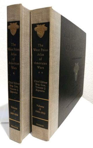 The West Point Atlas Of American Wars 1689 - 1953 Hardcover Two Volume Set (1964)