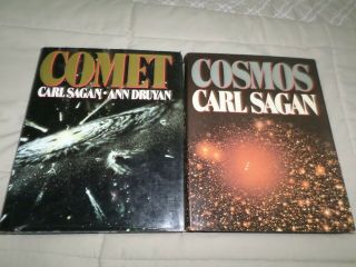 Cosmos By Carl Sagan 1st Ed 3rd Printing & Comet By Ann Druyan Carl Sagan