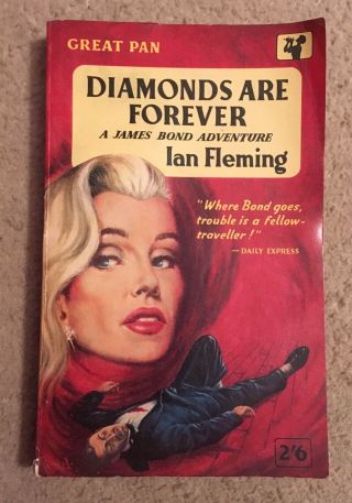 James Bond Diamonds Are Forever By Ian Fleming Pan Books 2/6 1959