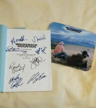 Brokeback Mountain Laser Copied Autographed Screenplay And Mouse Pad