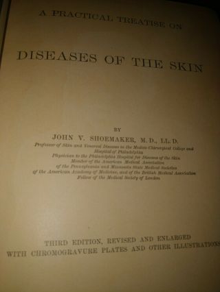 Practical Treatise On Diseases Of The Skin,  1898 Hc - John V.  Shoemaker,  M.  D.