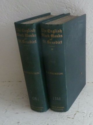 Vintage Book Set The English Black Monks Of St Benedict History Taunton 1897