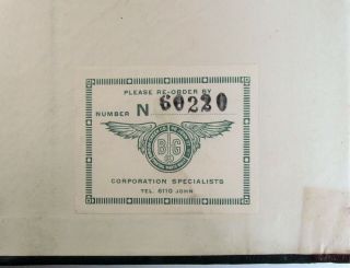 1919 Shepard Electric Train & Hoist Company Stock Certificate Issuance Book Log 2