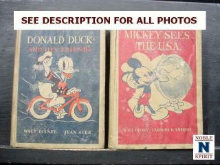 Noblespirit (3970) Classic 2 Vol Walt Disney Story Books 1939 & 1944
