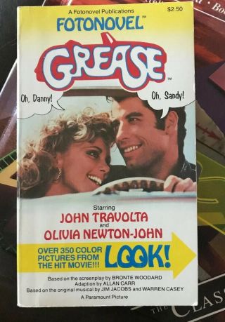 Grease Fotonovel Paperback Book Pb 1978 First Edition