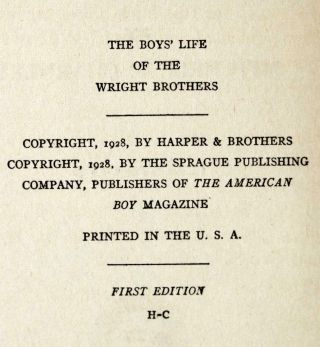 First Edition 1928 The Boys Life of the Wright Brothers Mitchell Charnley 5