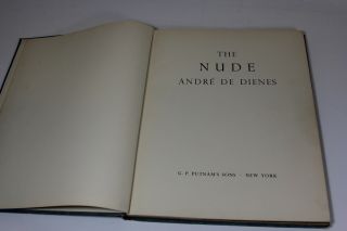 The Nude By Andre De Dienes Nudes Photography First Printing 1956 - No Dustcover