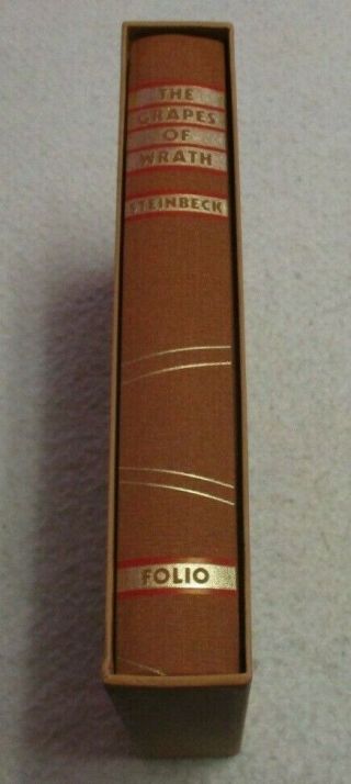 Folio Society The Grapes Of Wrath By John Steinbeck Hardcover W/ Slipcover