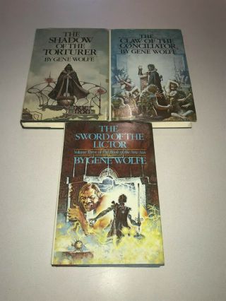 Gene Wolfe Book Of The Sun Hc Dj Volumes I - Iii Timescape Books Bce