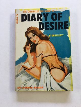 Diary Of Desire Don Elliott Vintage Sleaze Gga Paperback An Evening Reader