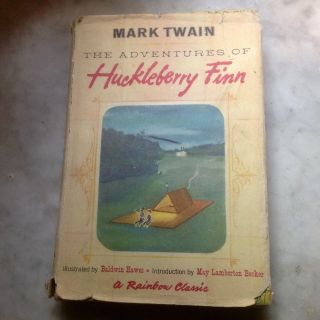 Vintage 1947 The Adventures Of Huckleberry Finn By Mark Twain Hard Cover Book