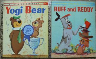 2 Vintage Little Golden Books Hanna - Barbera 