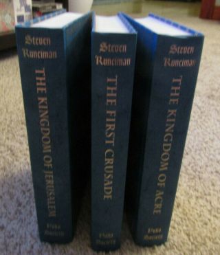 1994 Folio Society A History Of The Crusades Steven Runciman 3 Vol Hc Books