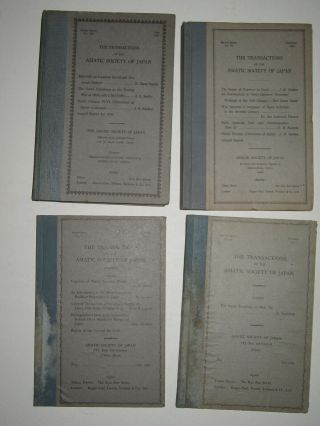 6 Voumes Transactions Of The Asiatic Society Of Japan 1905 - 1937 Hbs 1 Pb China