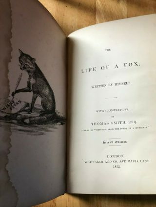 The Life of a Fox.  Written by Himself.  Illustrations by Thomas Smith.  1852. 4