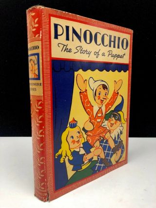 Pinocchio Collodi Illus.  Esther Friend Rand Mcnally Windmere Series 1939 HC DJ 2