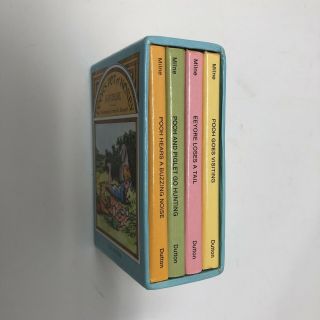 1968 Pooh ' s Pot o ' Honey A.  Milne 4 Books in Slipcase HBDJ (Mini Books) VG 2