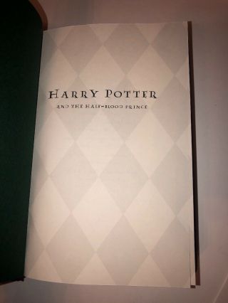 TRUE 1st Edition 1st Print Hardcover: Harry Potter and the Half - Blood Prince 3