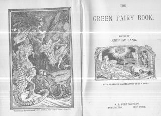 1900S GREEN FAIRY BOOK ANDREW LANG ILLUSTRATED BLUE BIRD FAIRY TALES GIFT IDEA 2