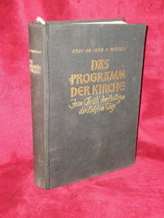The Program Of The Church 1939 German Da Programm Der Kirche Mormon Book Widtsoe