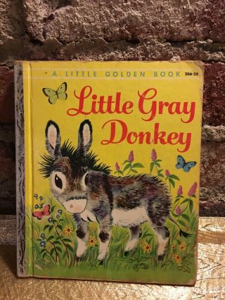 Vintage A Little Golden Book 1st Editon " The Little Gray Donkey " Children 